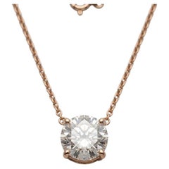 Tiffany & Co. 3 Carat Round Brilliant Diamond Solitaire Pendant Necklace