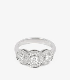 Tiffany & Co. 3 Diamond Platinum Circlet Ring