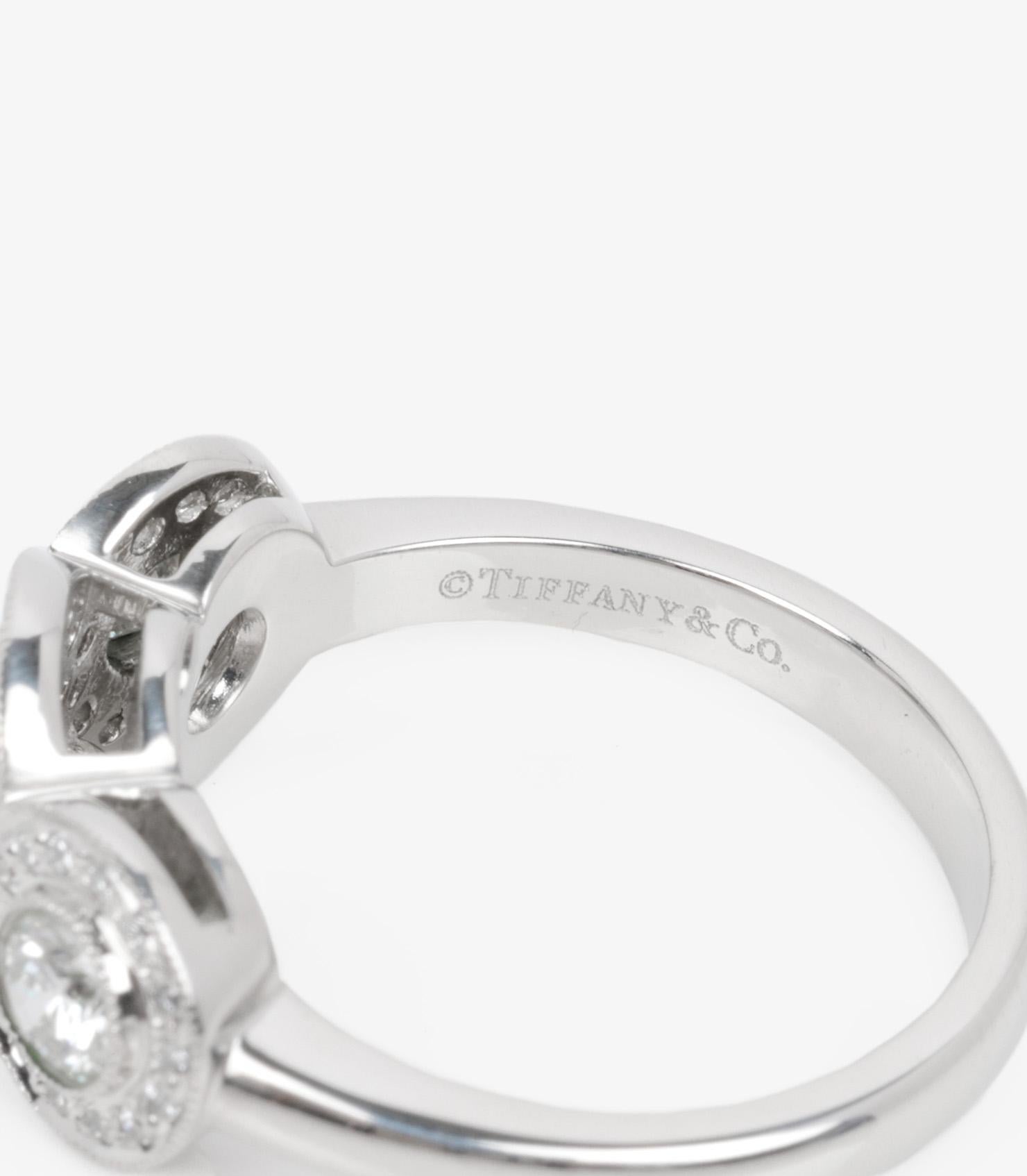 Tiffany & Co. 3 Diamond Platinum Circlet Ring In Excellent Condition In Bishop's Stortford, Hertfordshire
