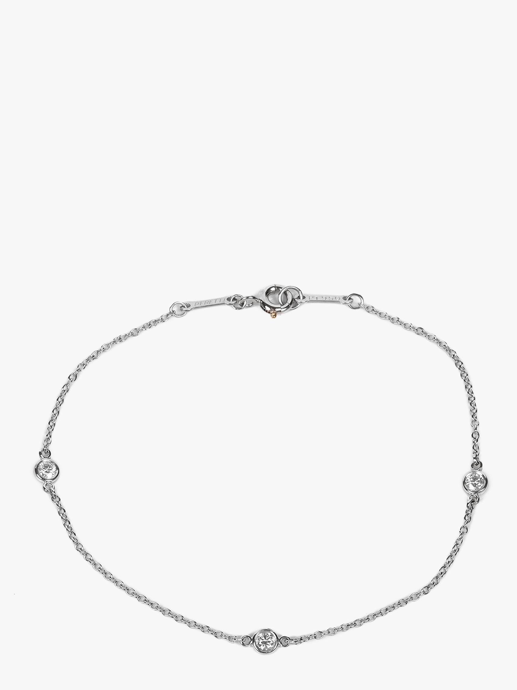Tiffany & Co. 3 Diamanten Platin Elsa Peretti Diamanten von der Yard-Armband

Details zum Produkt
Xupes Ref: J1494
Marke: Tiffany & Co.
Modell: Diamant pro Yard Armband
Art: Armband
UVP: £2,100
MATERIAL(e): Platin
Edelstein: