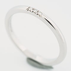 Tiffany & Co. 3 Diamonds Forever Wedding Band Ring Platinum 950