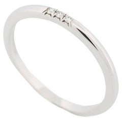 Tiffany & Co. 3 Diamonds Forever Wedding Band Ring Platinum 950