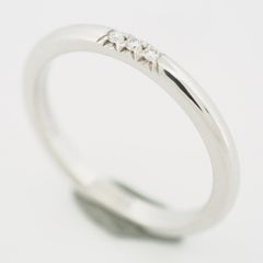 Tiffany & Co. 3 Diamonds Forever Wedding Band Ring Platinum 950 US 4.75