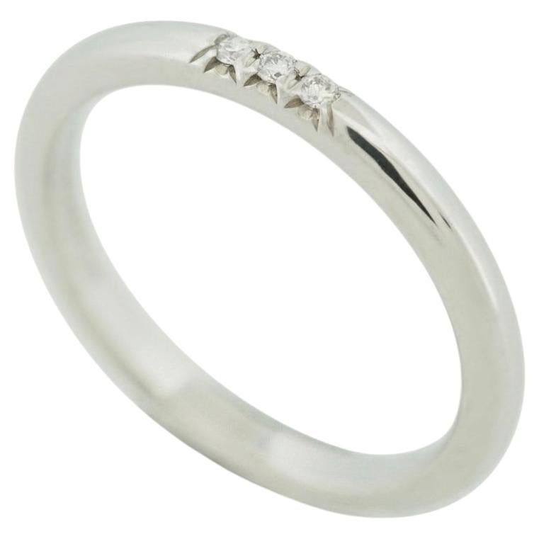 Tiffany & Co. 3 Diamonds Forever Wedding Band Ring Platinum 950 US 4.75