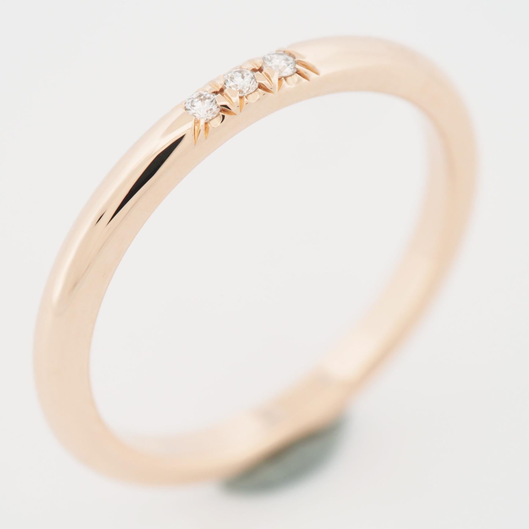 Round Cut Tiffany & Co. 3 Diamonds Forever Wedding Band Ring Rose Gold For Sale