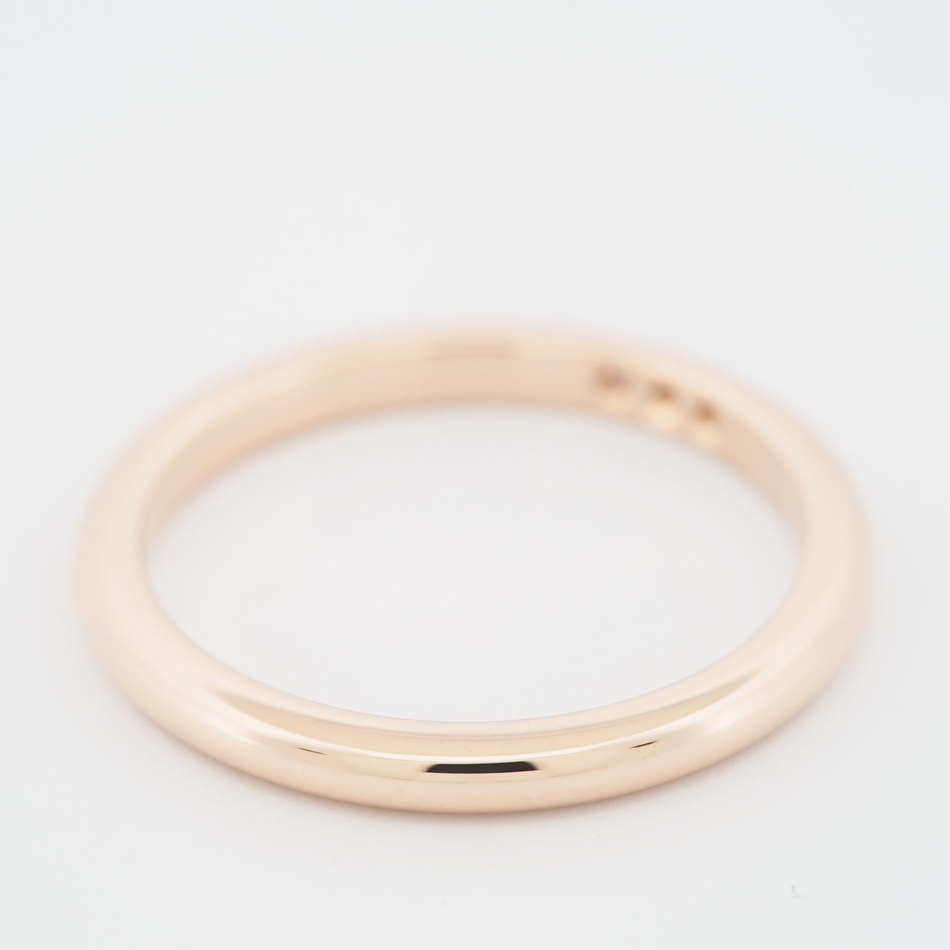 Women's Tiffany & Co. 3 Diamonds Forever Wedding Band Ring Rose Gold For Sale