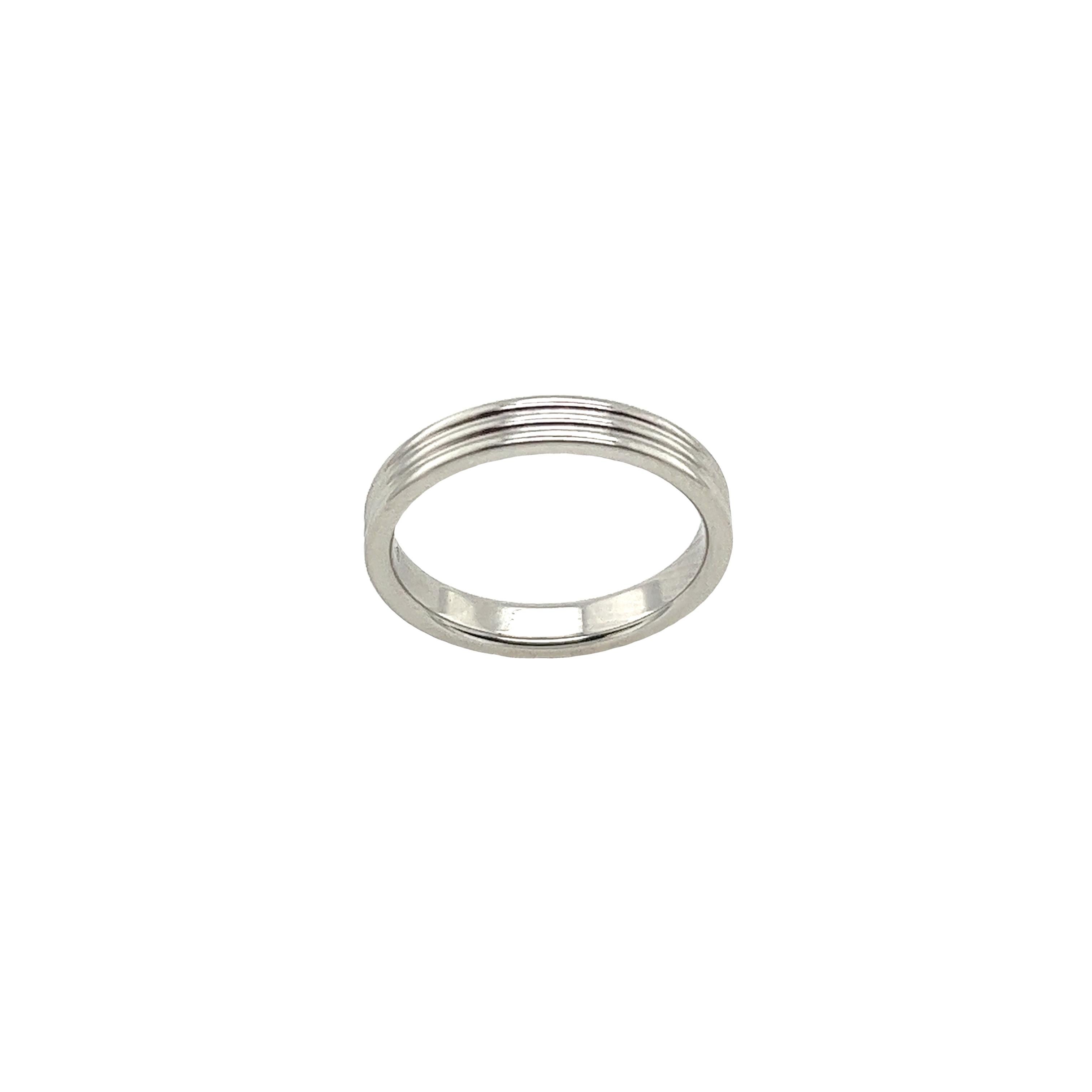 Tiffany & Co. 3 Row Band Ring in Platin für Damen oder Herren