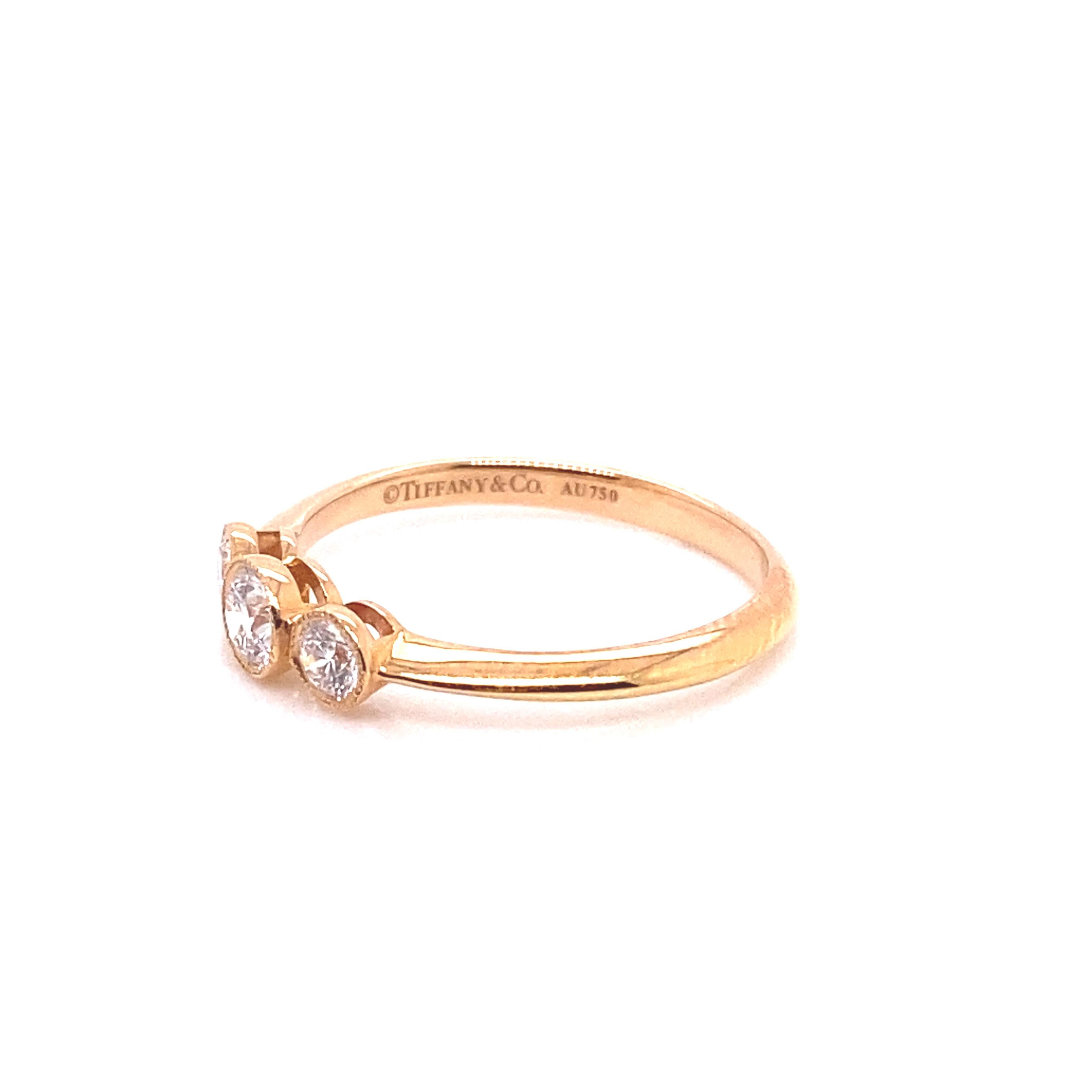 3 stone rose gold ring