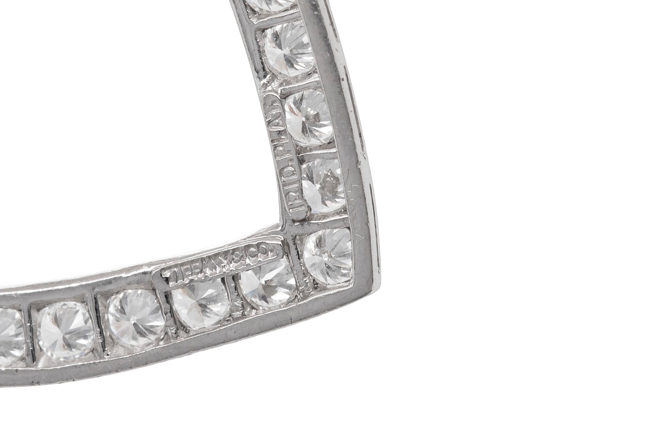 Tiffany & Co. Herz-Anstecknadel, 3,00 Karat Diamant im Zustand „Gut“ im Angebot in New York, NY