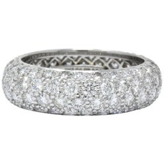 Vintage Tiffany & Co. 3.00 Carat Diamond Platinum Etoile 4-Row Eternity Band Ring