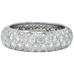 Vintage Tiffany & Co. 3.00 Carat Diamond Platinum Etoile 4-Row Eternity Band Ring