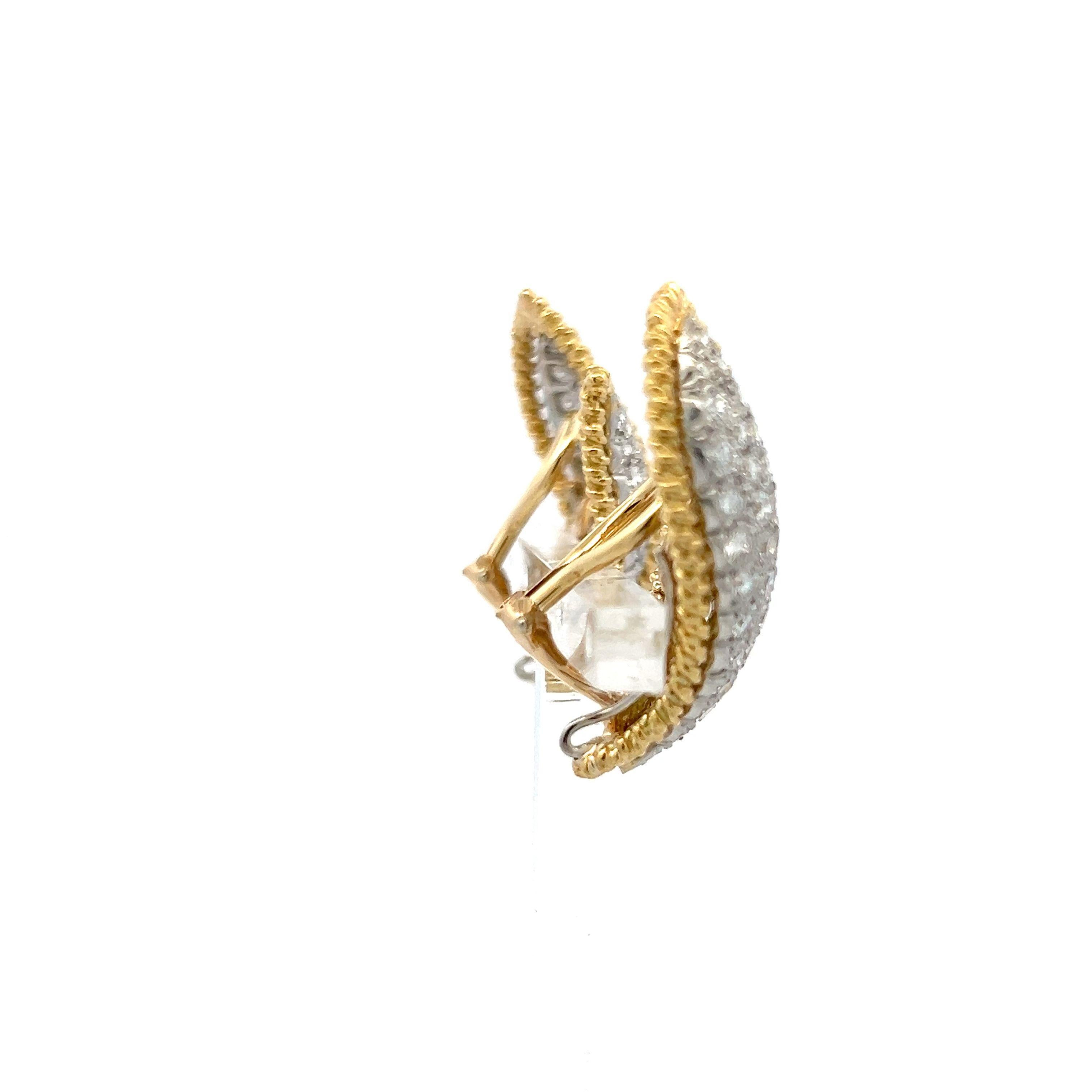Pendientes de clip Tiffany & Co 3,00 quilates de diamante brillante redondo de oro de 18 quilates/plata 4