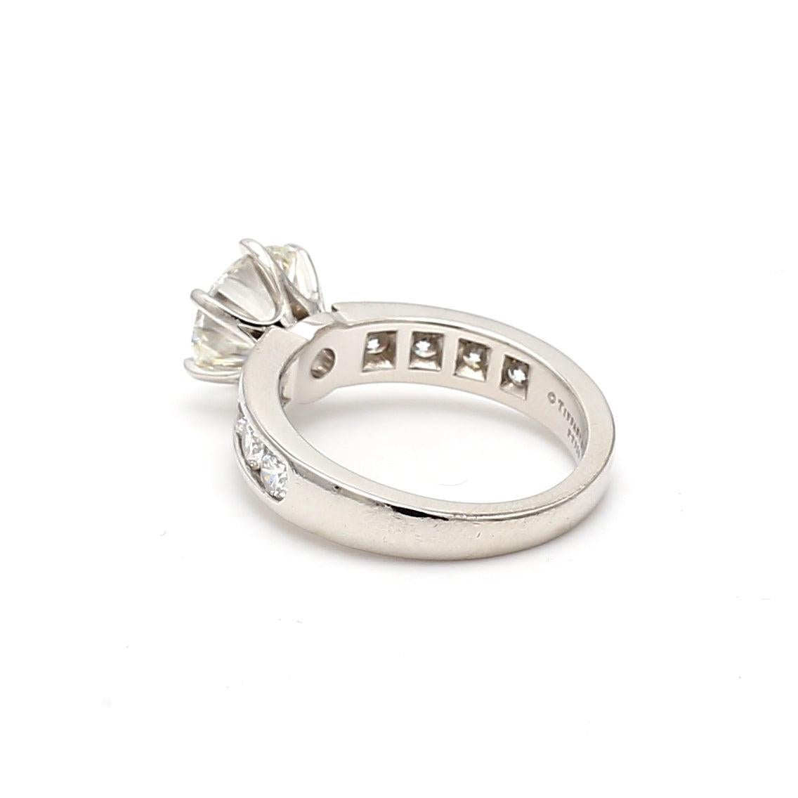 Tiffany & Co 3.00 Carat Round Brilliant Diamond Platinum Engagement Ring For Sale 10