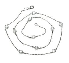 Tiffany & Co 3.00ct Diamond By The Yard Necklace