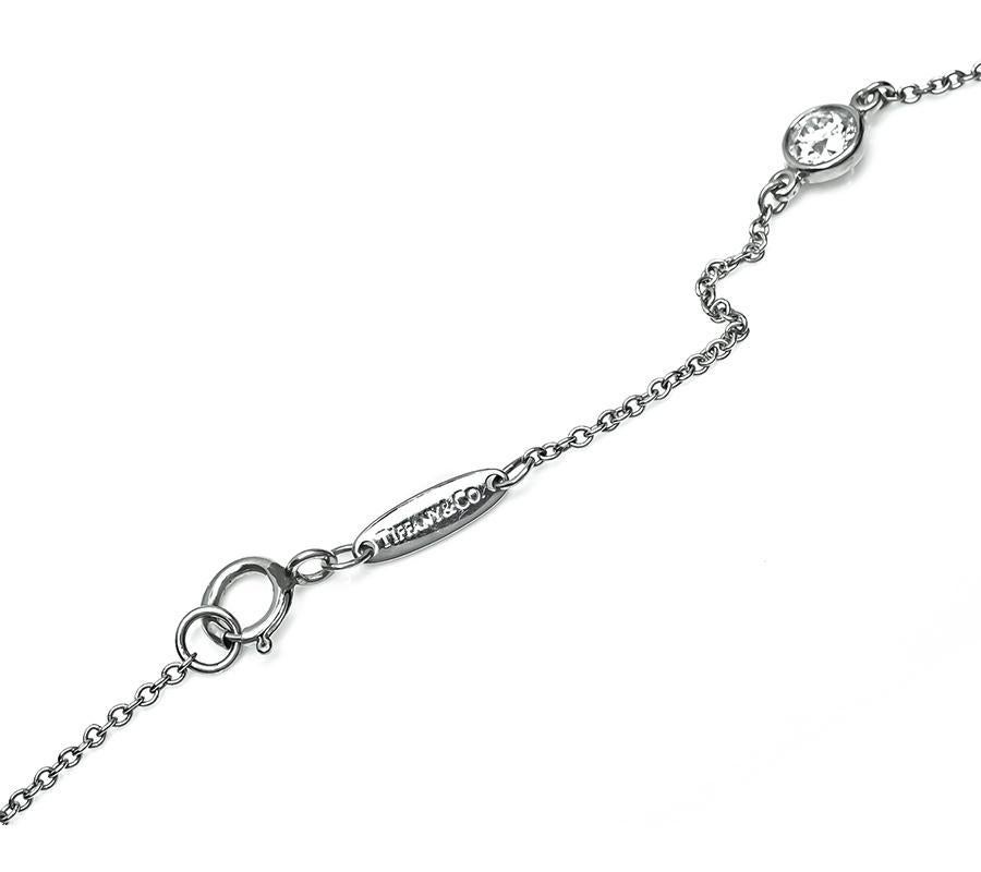Tiffany & Co 3.00ct Diamond By The Yard Necklace In Good Condition For Sale In New York, NY