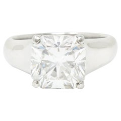 Tiffany & Co. Bague de fiançailles solitaire en platine avec diamant taille Lucida de 3,06 carats