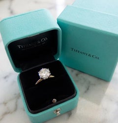 Tiffany & Co. Anello di fidanzamento solitario con diamanti tondi e brillanti da 3.07 carati
