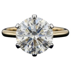 Tiffany & Co. 3.07 Carat Round Brilliant Diamond Solitaire Engagement Ring