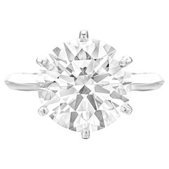 Tiffany & Co. 3.08 qt. Anillo de compromiso de diamantes talla brillante redondo