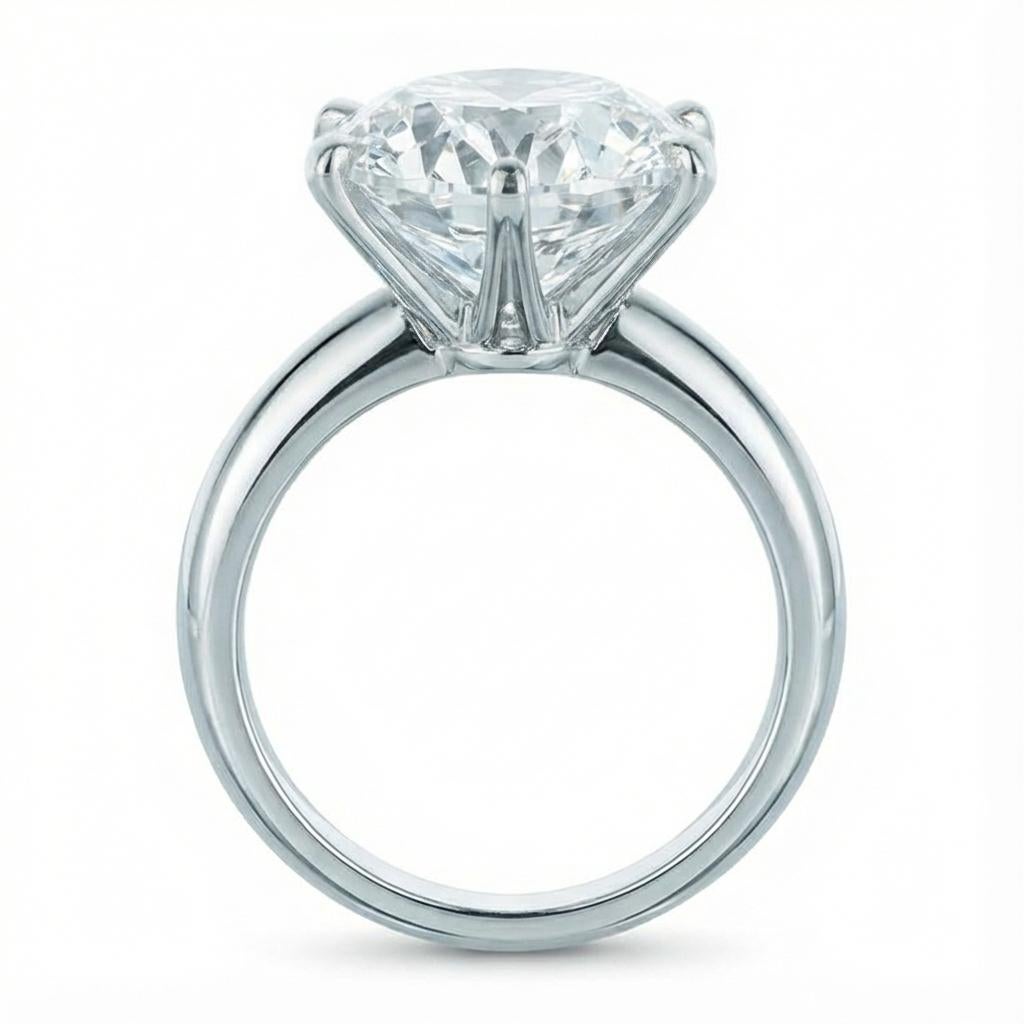 Tiffany & Co. Anillo de compromiso solitario en platino de 3,11 ct - Triple excelente, VVS Corte redondo en venta