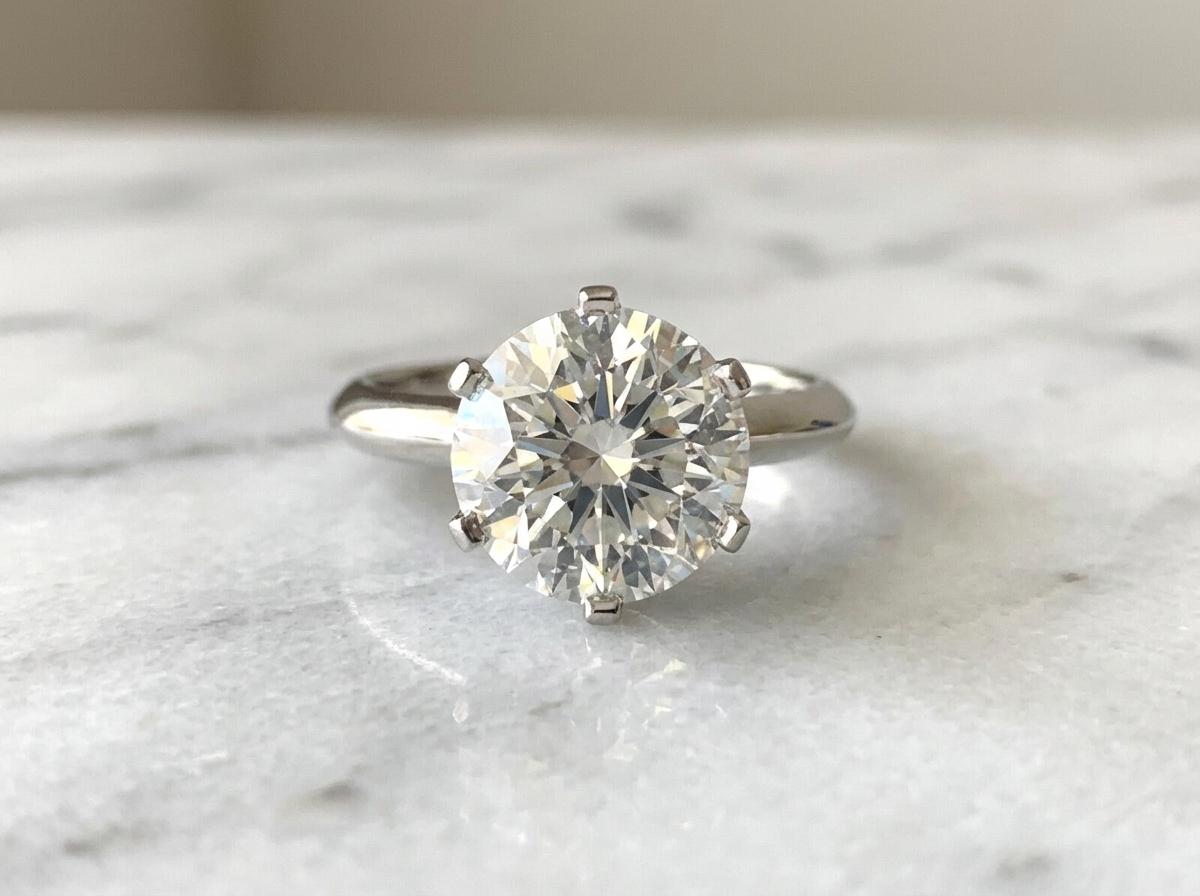 De las mujeres Tiffany & Co. Anillo de compromiso solitario en platino de 3,11 ct - Triple excelente, VVS en venta