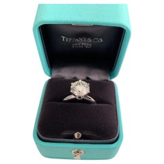 Tiffany 
Co. Bague de fiançailles solitaire en platine de 3,11 ct - Triple Excellent, VVS