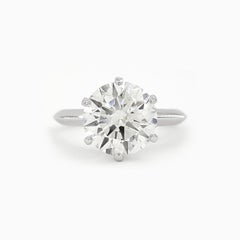 Tiffany & Co. 3.15 Carat Round Diamond Platinum Engagement Ring