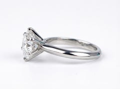 Tiffany & Co. Anello di fidanzamento solitario con diamante rotondo da 3,20 carati F VS1 in platino