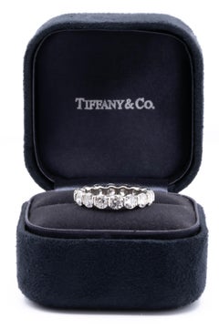 Tiffany & Co. Platinum 3.20 Ct Diamond Eternity Ring Bar Set with Round Cuts 4mm
