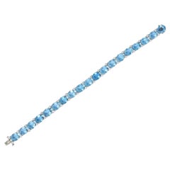 Tiffany & Co. 32.42 Carat Aquamarine Diamond Platinum Bracelet