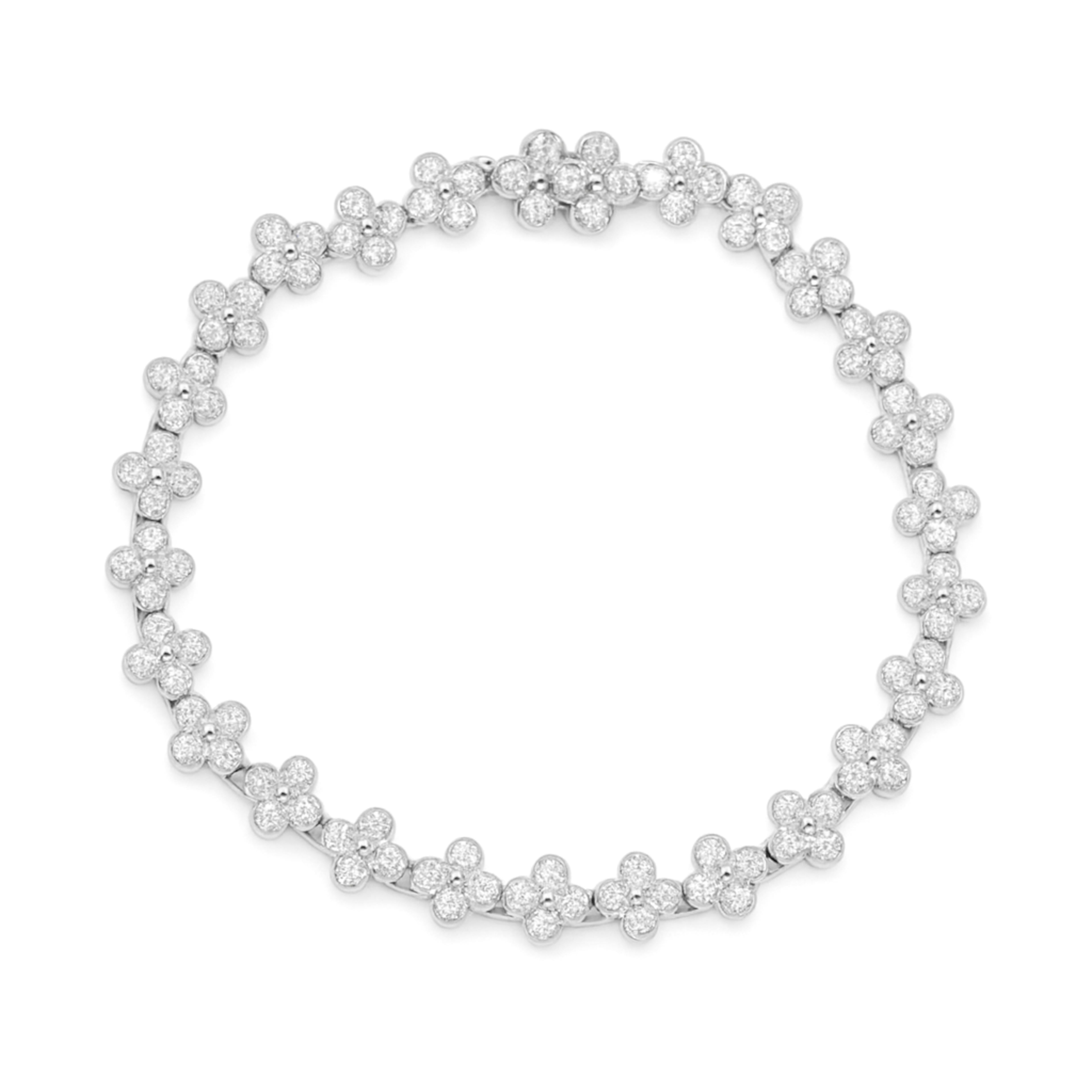 Taglio rotondo Tiffany & Co. 3,25 Carati  Bracciale in platino con diamanti in vendita