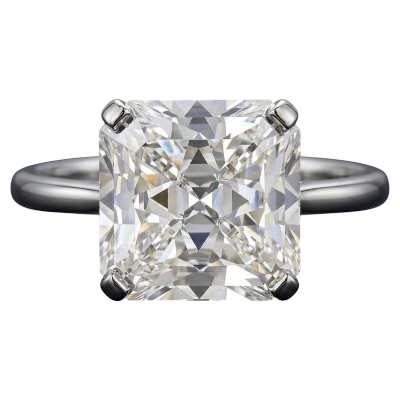 Tiffany & Co. Bague de fiançailles solitaire en platine avec diamant Trueing de 3,26 carats