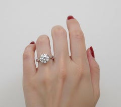 Tiffany & Co. 3.28 Carat Round Brilliant Diamond Platinum Engagement Ring