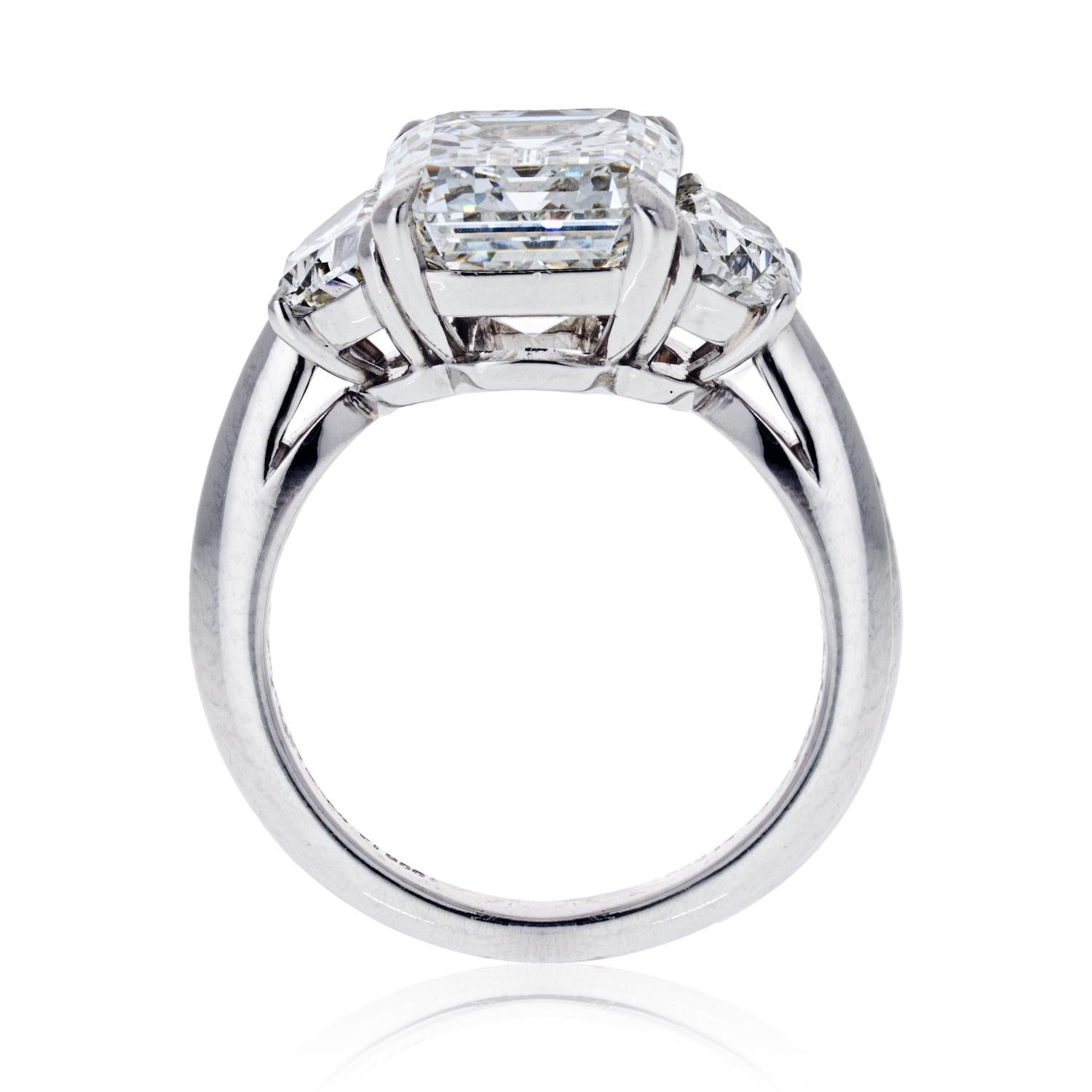 Women's Tiffany & Co. 3.33 carat Emerald Cut Three-Stone Diamond Engagement Ring