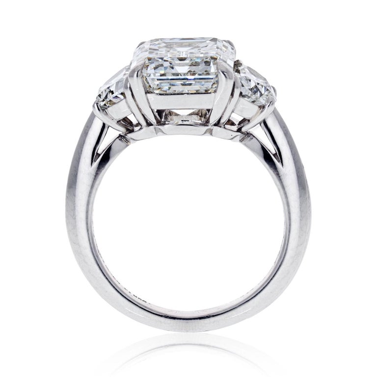 Tiffany and Co. 3.33 carat Emerald Cut Three-Stone Diamond Engagement Ring  For Sale at 1stDibs | 3 stone emerald-cut diamond ring tiffany, 3 stone  emerald cut diamond ring tiffany, tiffany moon engagement ring
