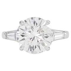 Tiffany & Co. 3.33 Carat Platinum Round Brilliant Cut Diamond Ring