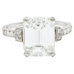 Antique Tiffany & Co. 3.39 CTW Diamond Platinum Engagement Ring GIA