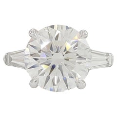 Tiffany & Co. 3,40 Karat Platin Rund Brillantschliff Diamant Verlobungsring 3X