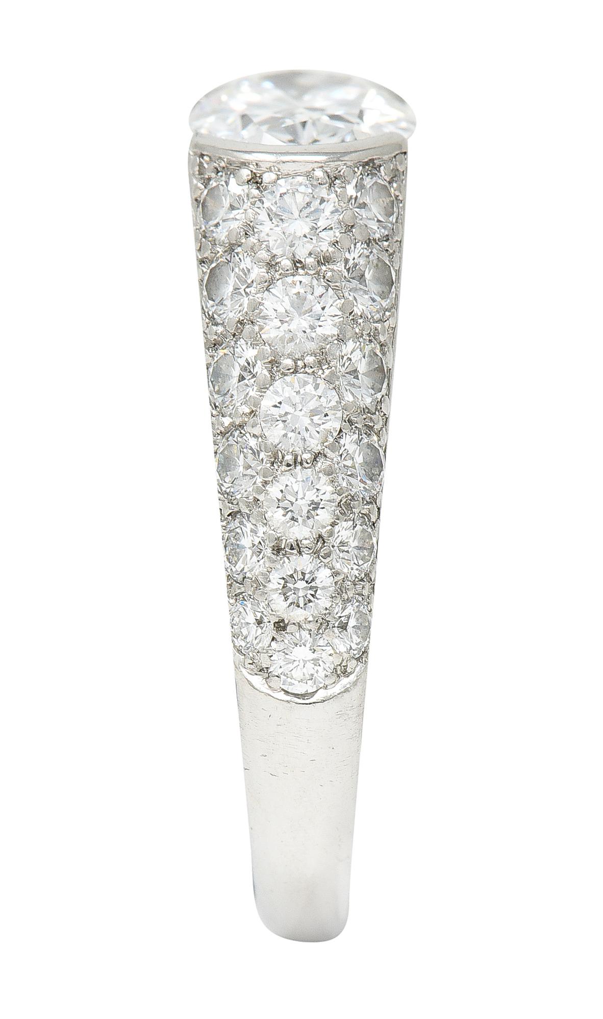Tiffany & Co. 3.44 Carats Oval Diamond Platinum Contemporary Engagement Ring 3