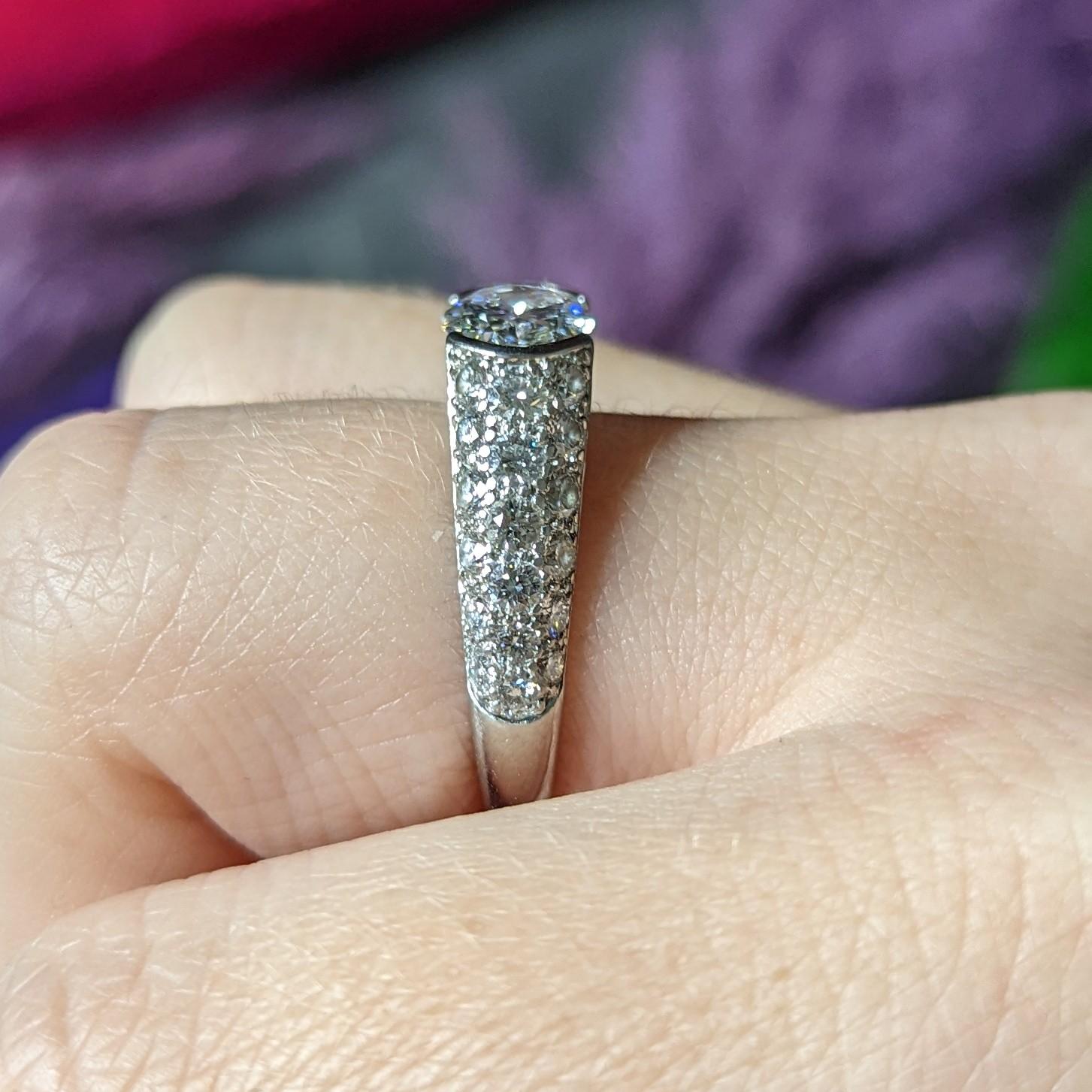 Tiffany & Co. 3.44 Carats Oval Diamond Platinum Contemporary Engagement Ring 8
