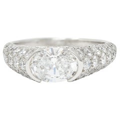 Tiffany & Co. 3.44 Carats Oval Diamond Platinum Contemporary Engagement Ring