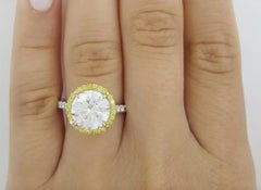 Tiffany & Co., 3.55 Carat Round Brilliant Cut Diamond "Soleste" Engagement Ring
