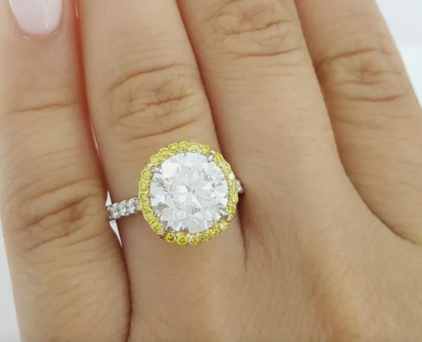 Contemporary Tiffany & Co., 3.55 Carat Round Brilliant Cut Diamond 