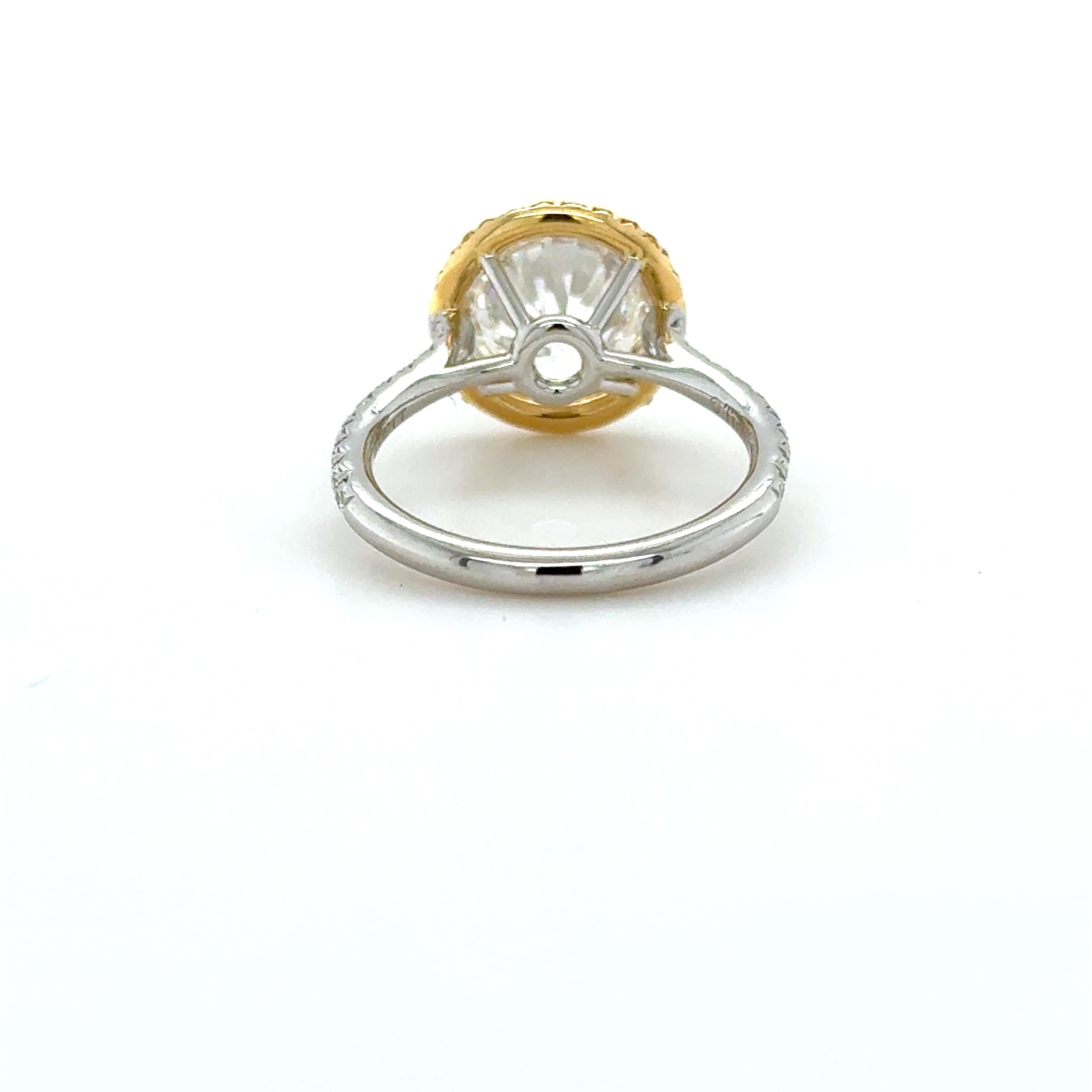 Women's Tiffany & Co., 3.55 Carat Round Brilliant Cut Diamond 