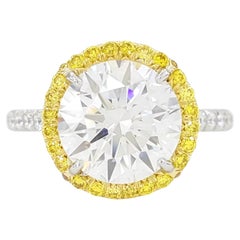 Tiffany & Co. 3.55 ct. Round Diamond Fancy Yellow Ring