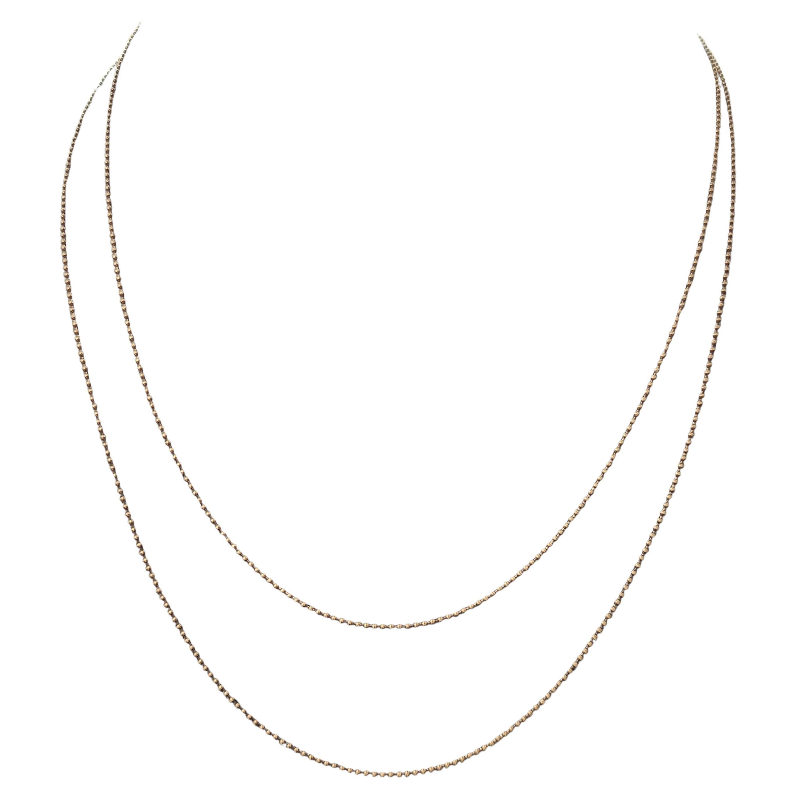 Tiffany & Co. 36" Chain Ball Bead Link 18k Rose Gold Rare Necklace