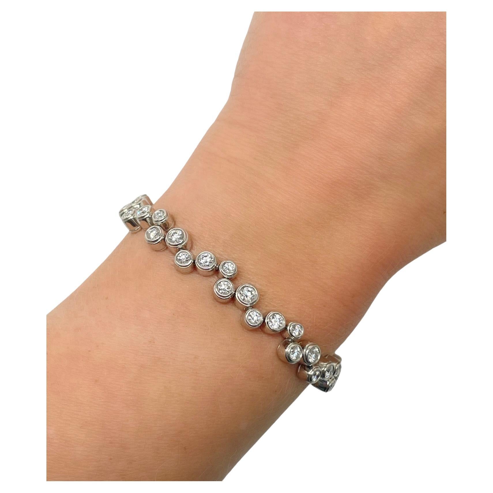 Tiffany & Co., 3.65 Carats Diamond Bubbles Bracelet For Sale