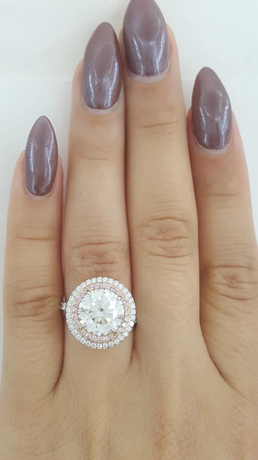 Tiffany & Co. Bague à diamant Soleste de 3,66 carats à taille ronde et brillante Unisexe en vente