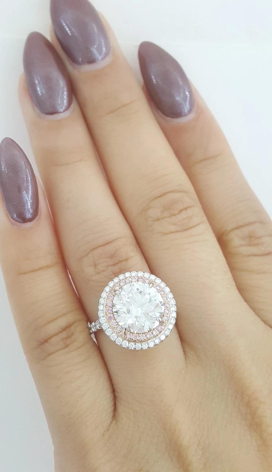 Tiffany & Co. Bague à diamant Soleste de 3,66 carats à taille ronde et brillante en vente 1