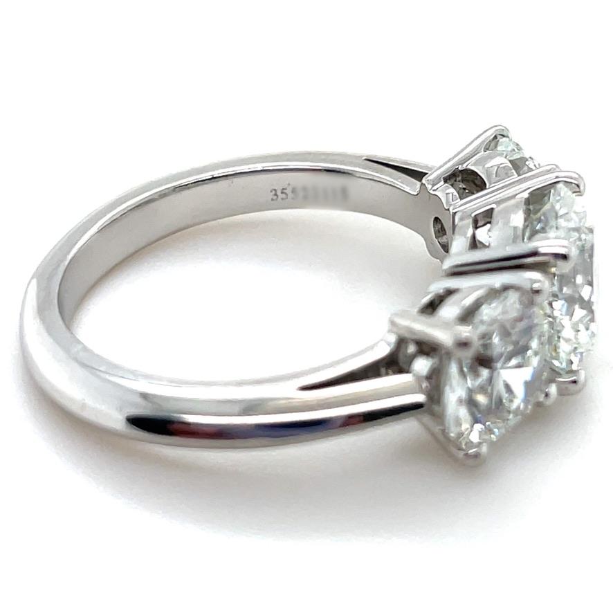 Tiffany & Co., 3.80 Carats Three Stone Diamond Engagement Ring 1